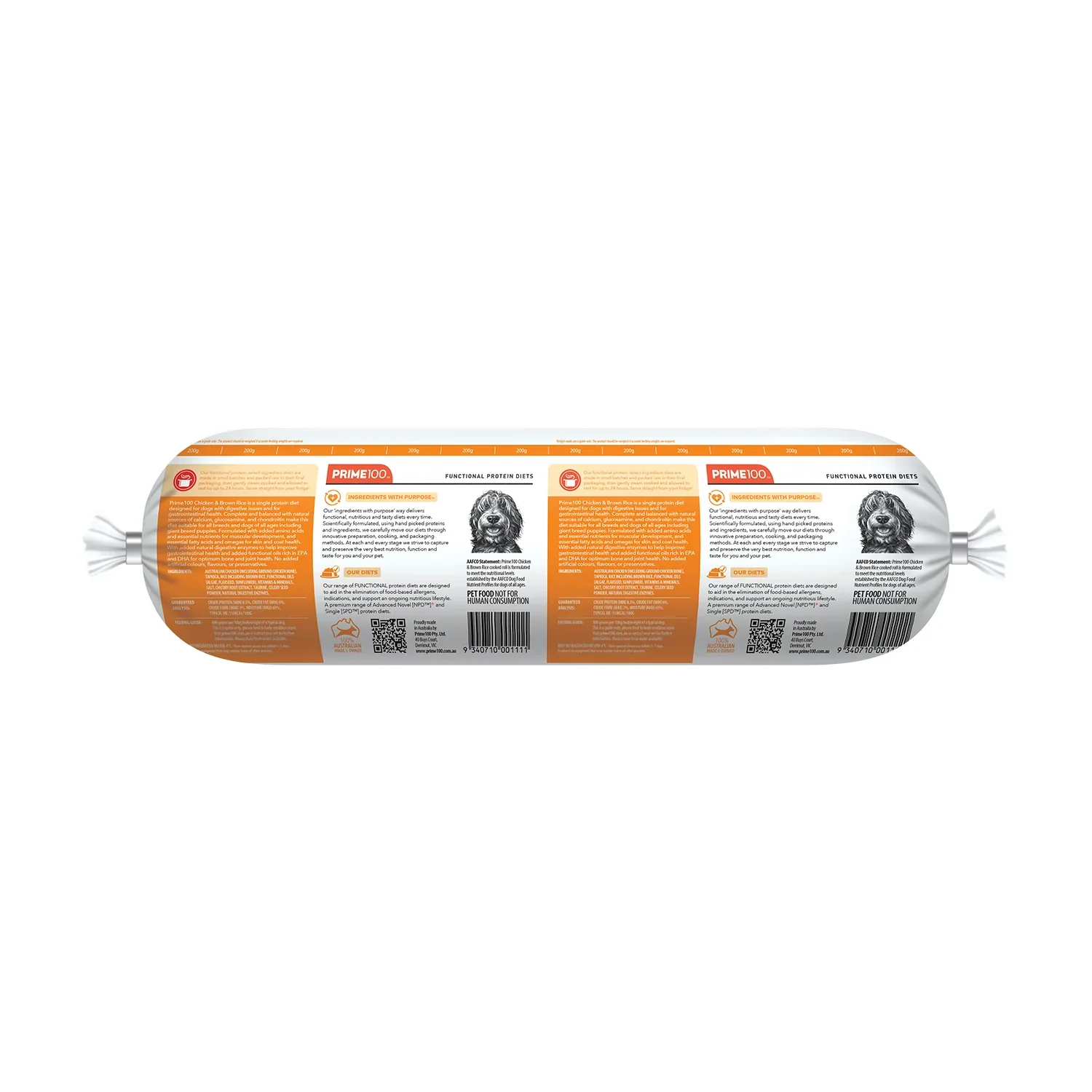 Prime100 SPD Chicken and Brown Rice Dog Roll - Image 2