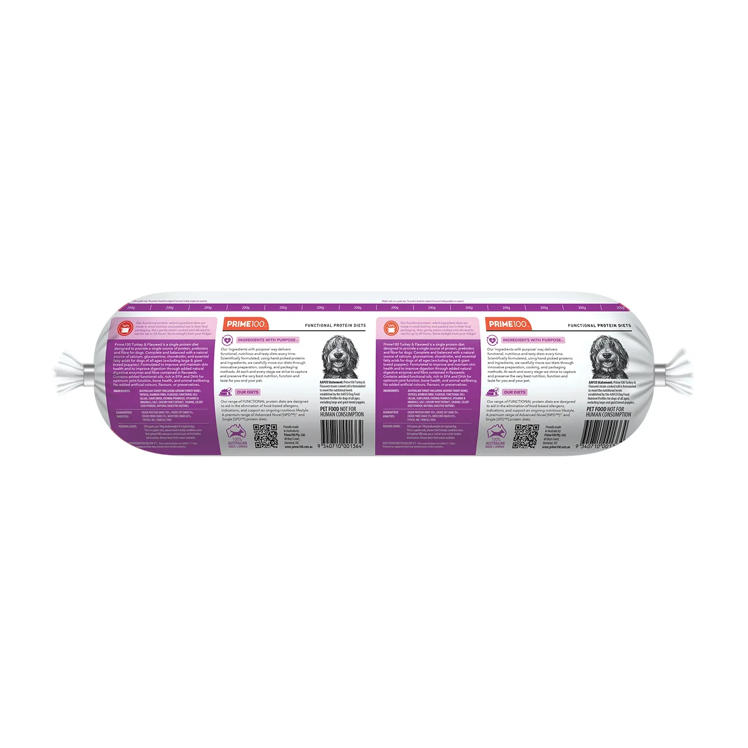 Prime100 SPD Turkey and Flaxseed Roll - Image 2