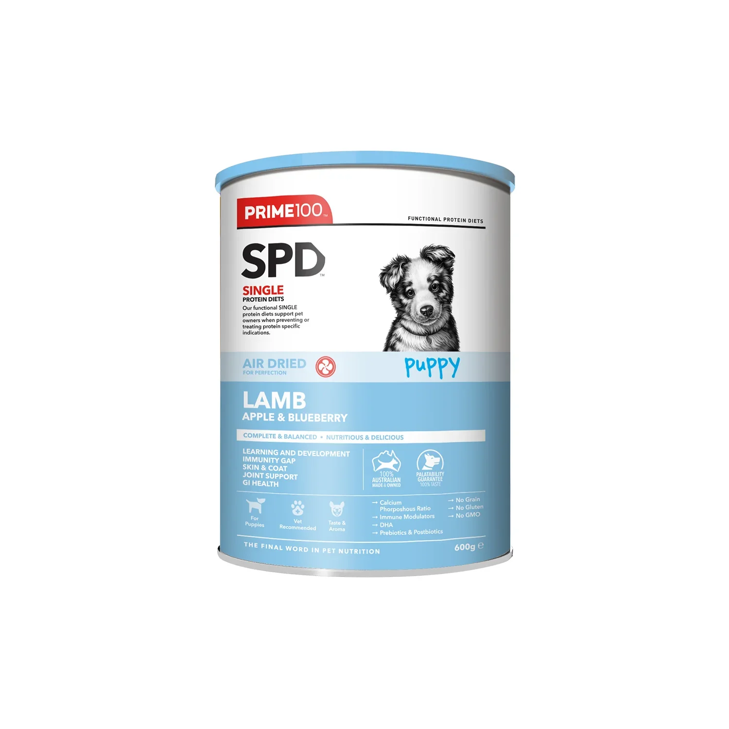 Prime100 SPD Air Dried Puppy Lamb Apple and Blueberry Dry Dog Food - Image 3