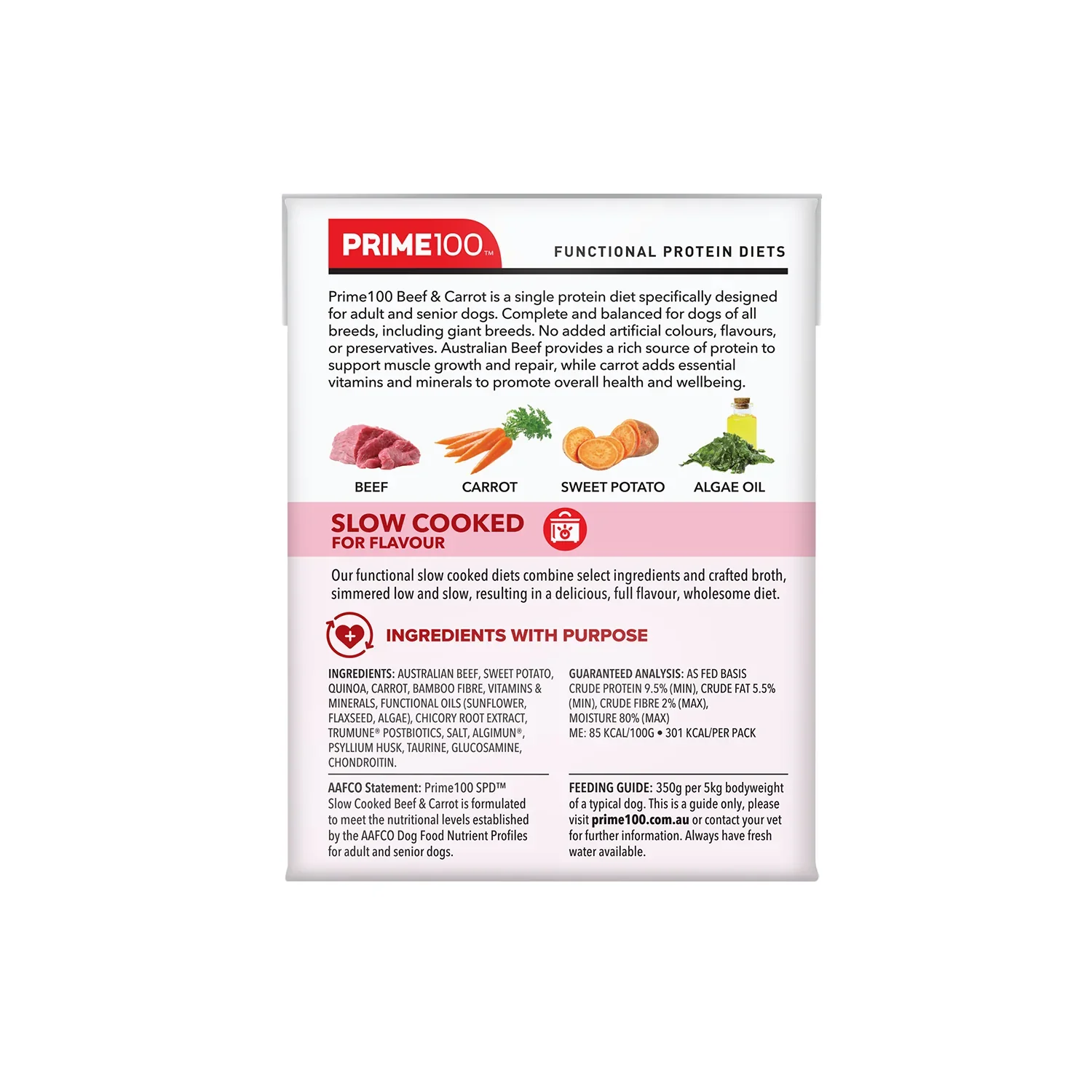 Prime100 SPD Slow Cooked Beef and Carrot Wet Dog Food - Image 3