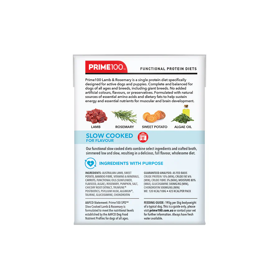 Prime100 SPD Slow Cooked Lamb and Rosemary Wet Dog Food - Image 3