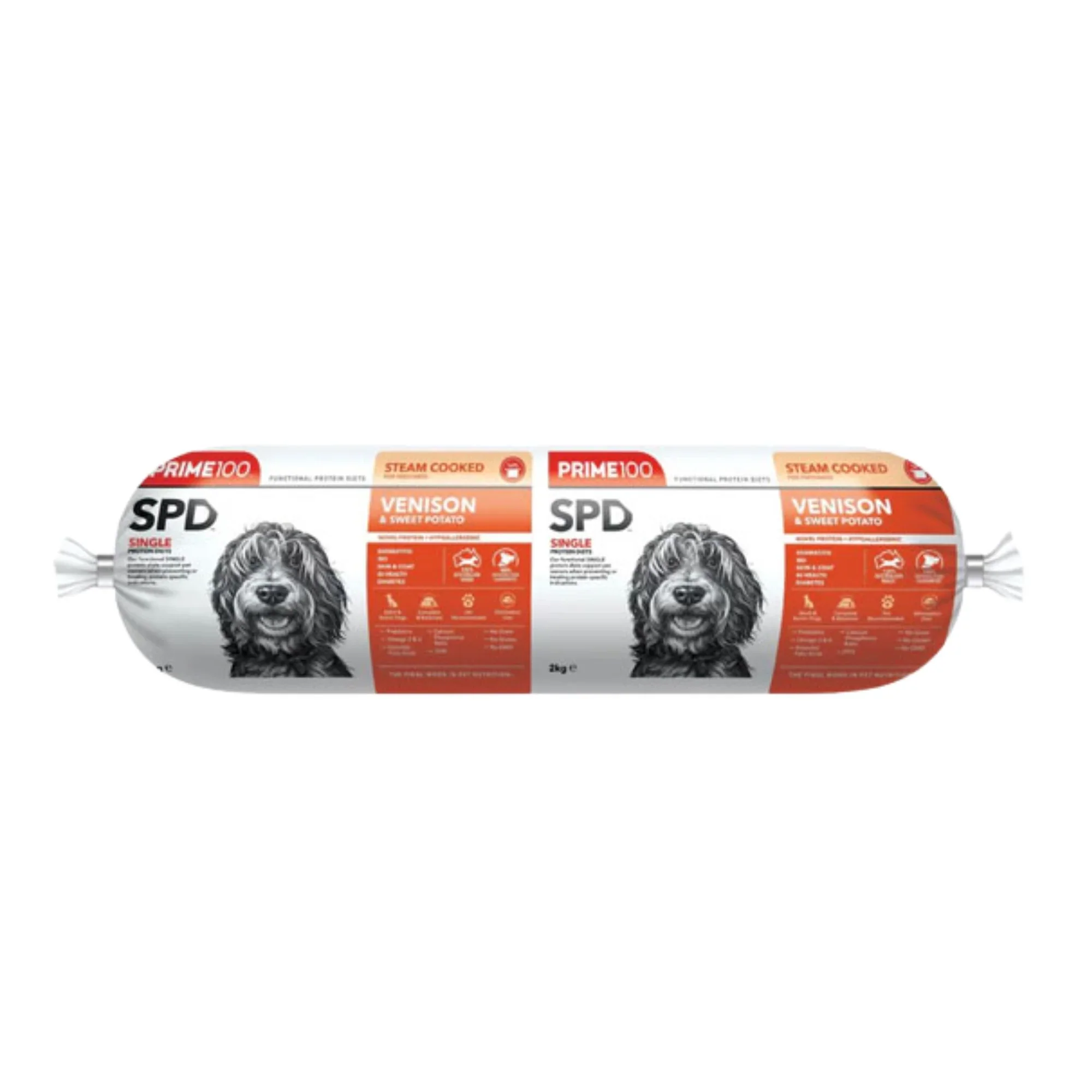 Prime100 SPD Venison and Sweet Potato Dog Roll