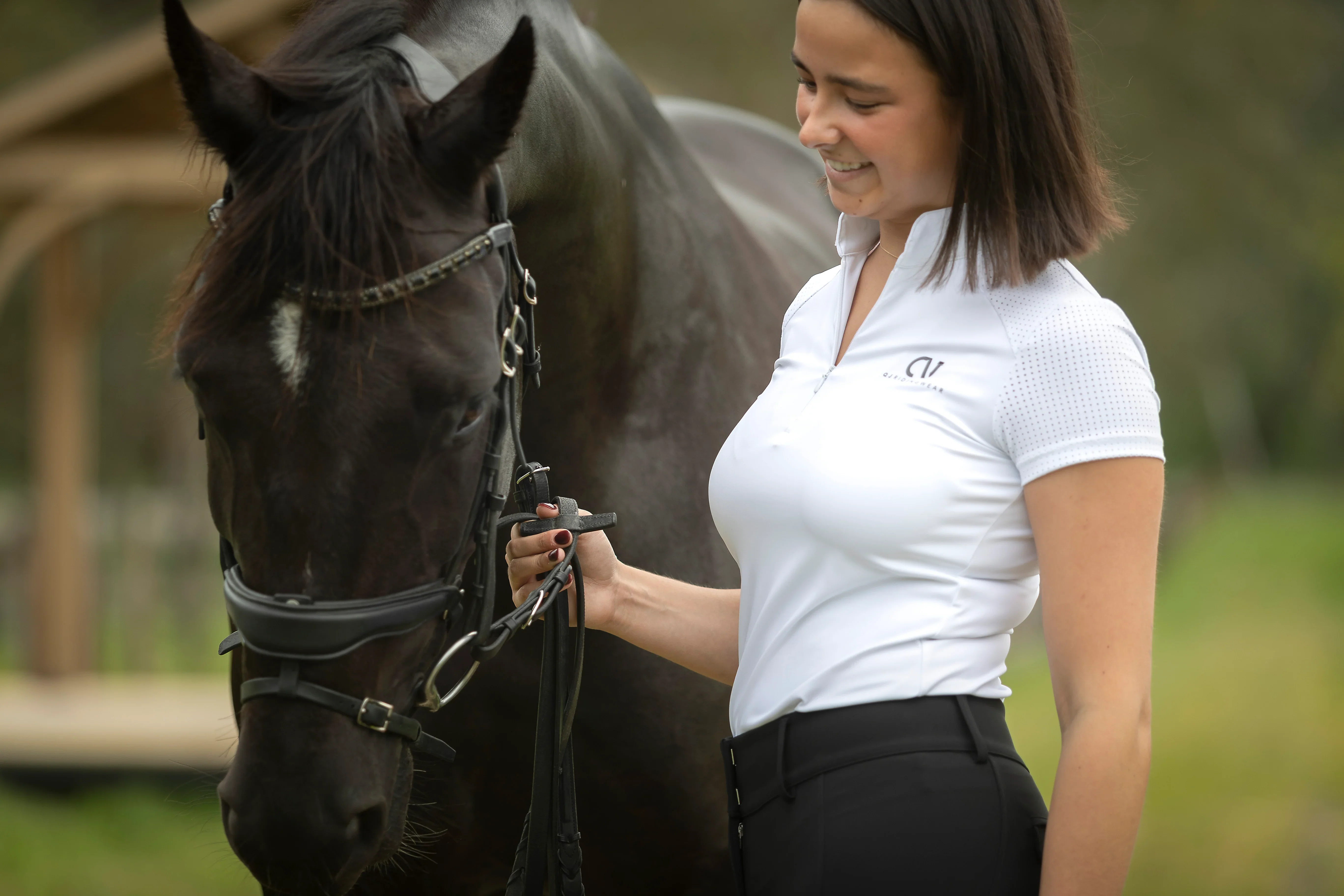 QJ Riding Wear Elle Short Sleeve Show Shirt - Image 3