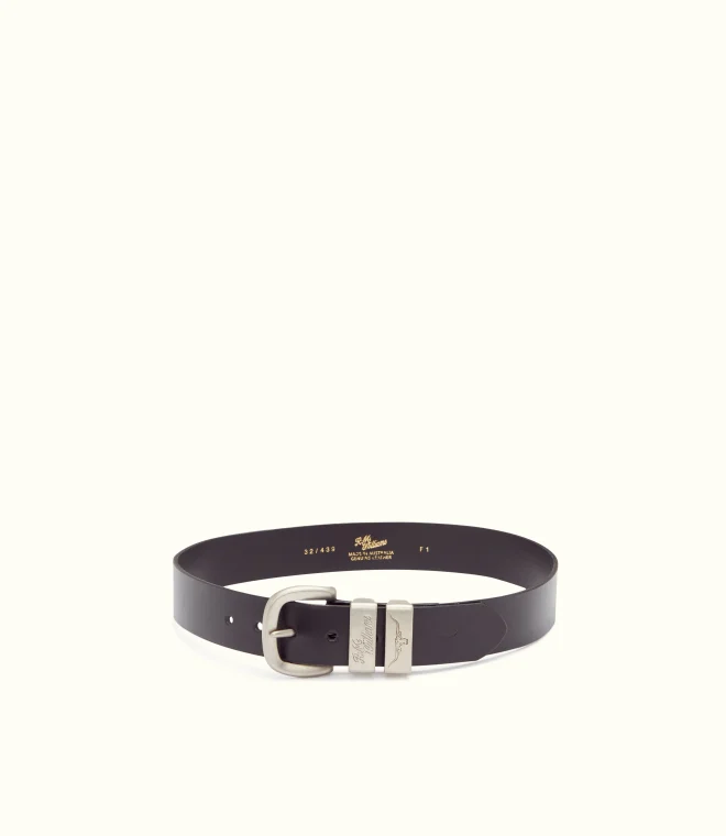R.M.Williams Drover Belt - Brushed Silver Buckle - Image 11