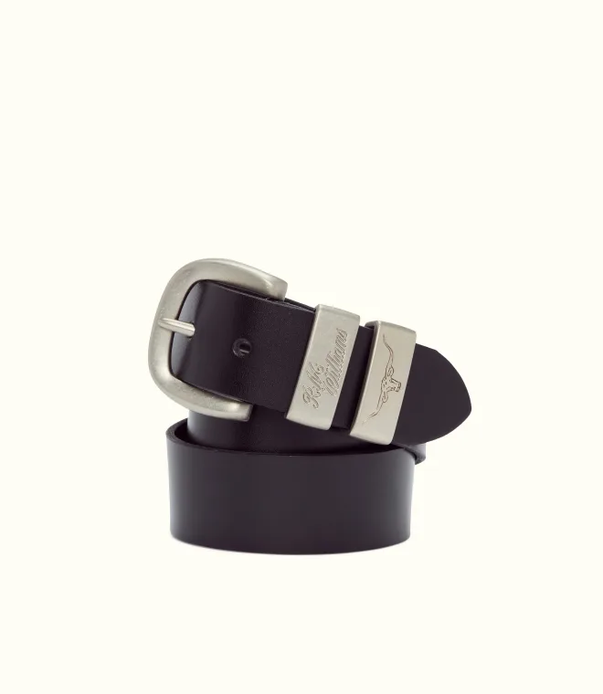 R.M.Williams Drover Belt - Brushed Silver Buckle - Image 9