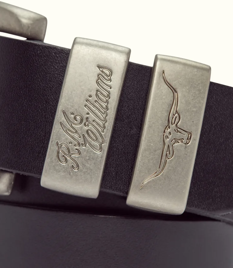 R.M.Williams Drover Belt - Gold Buckle - Image 5