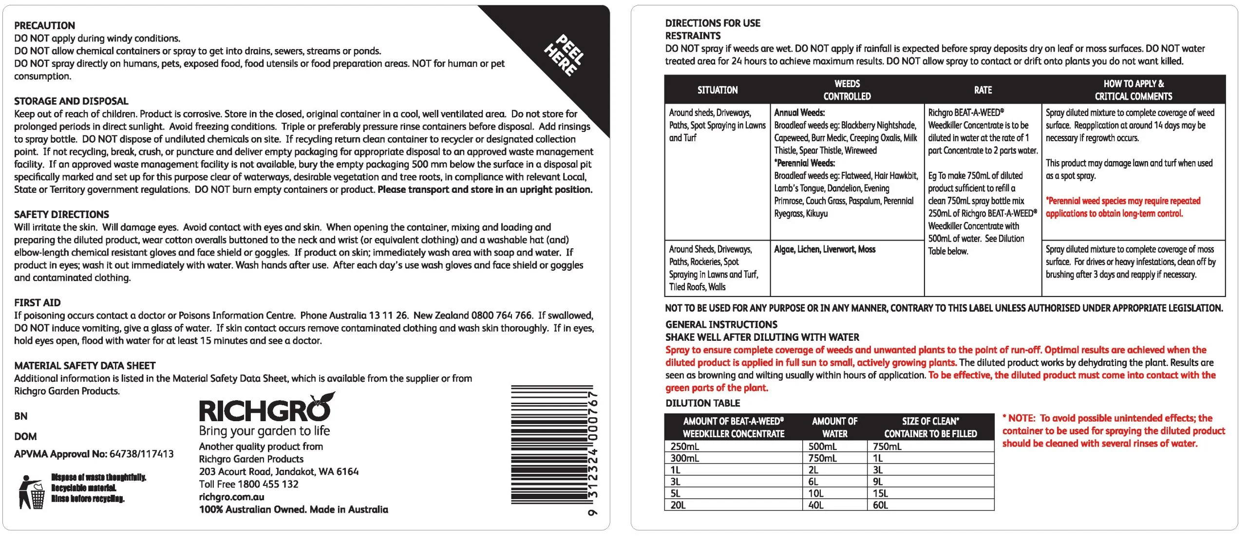 Richgro Beat A Weed Natural Weedkiller RTU - Image 2