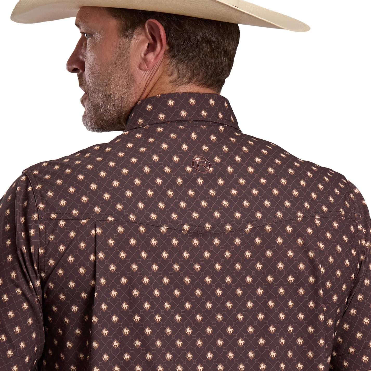Roper Mens Active Collection Shirt SS Button Snaps - Image 3