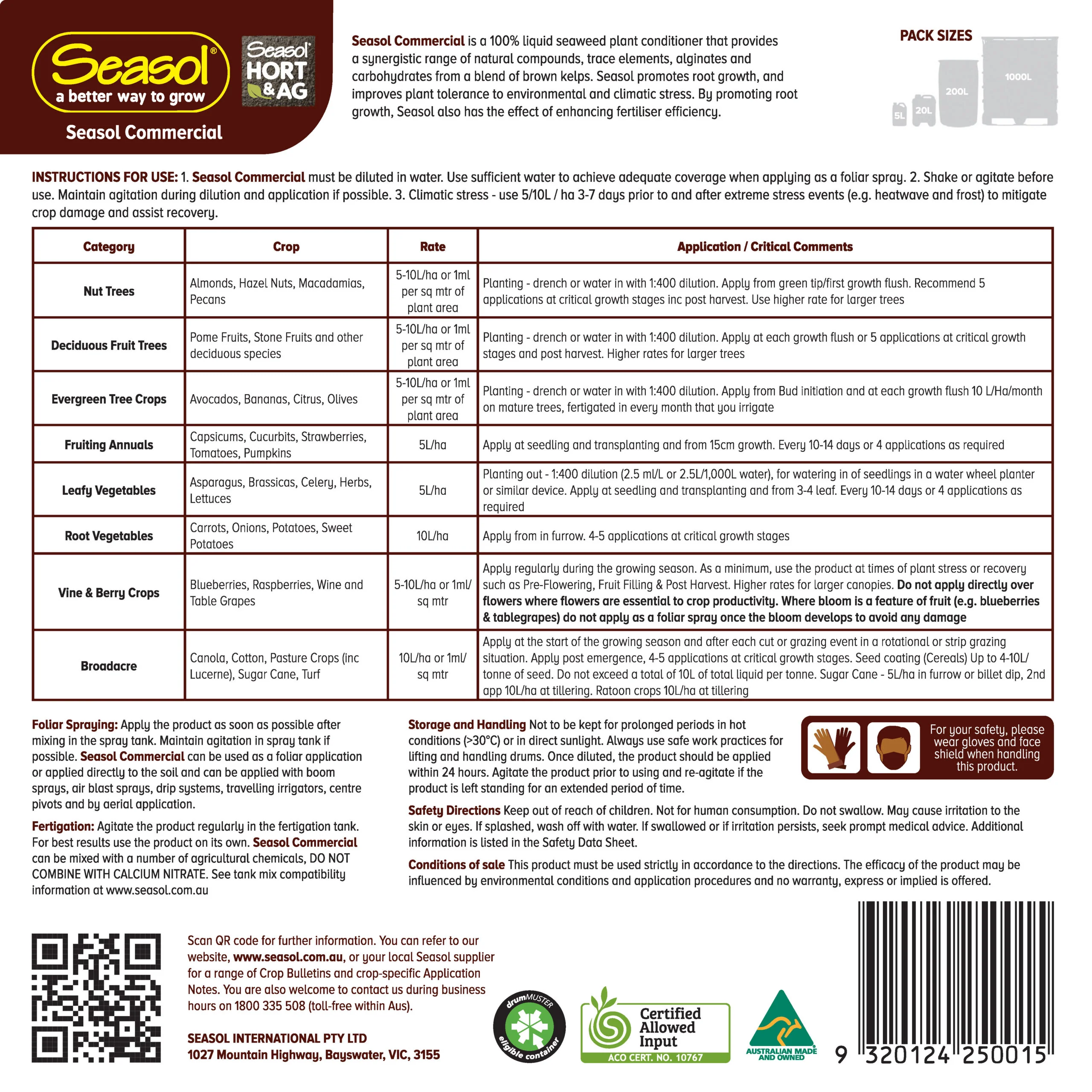 Seasol Commercial Seaweed Concentrate - Image 2