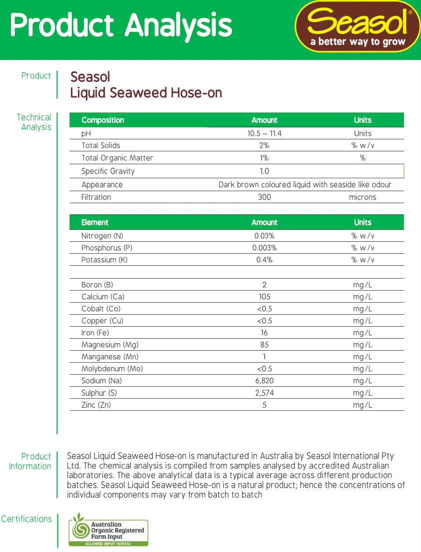 Seasol Fertiliser Liquid Concentrate - Image 2