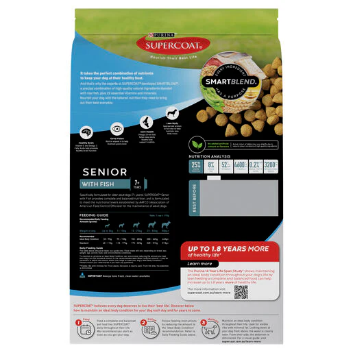 Supercoat Senior Fish Dry Dog Food - Image 2