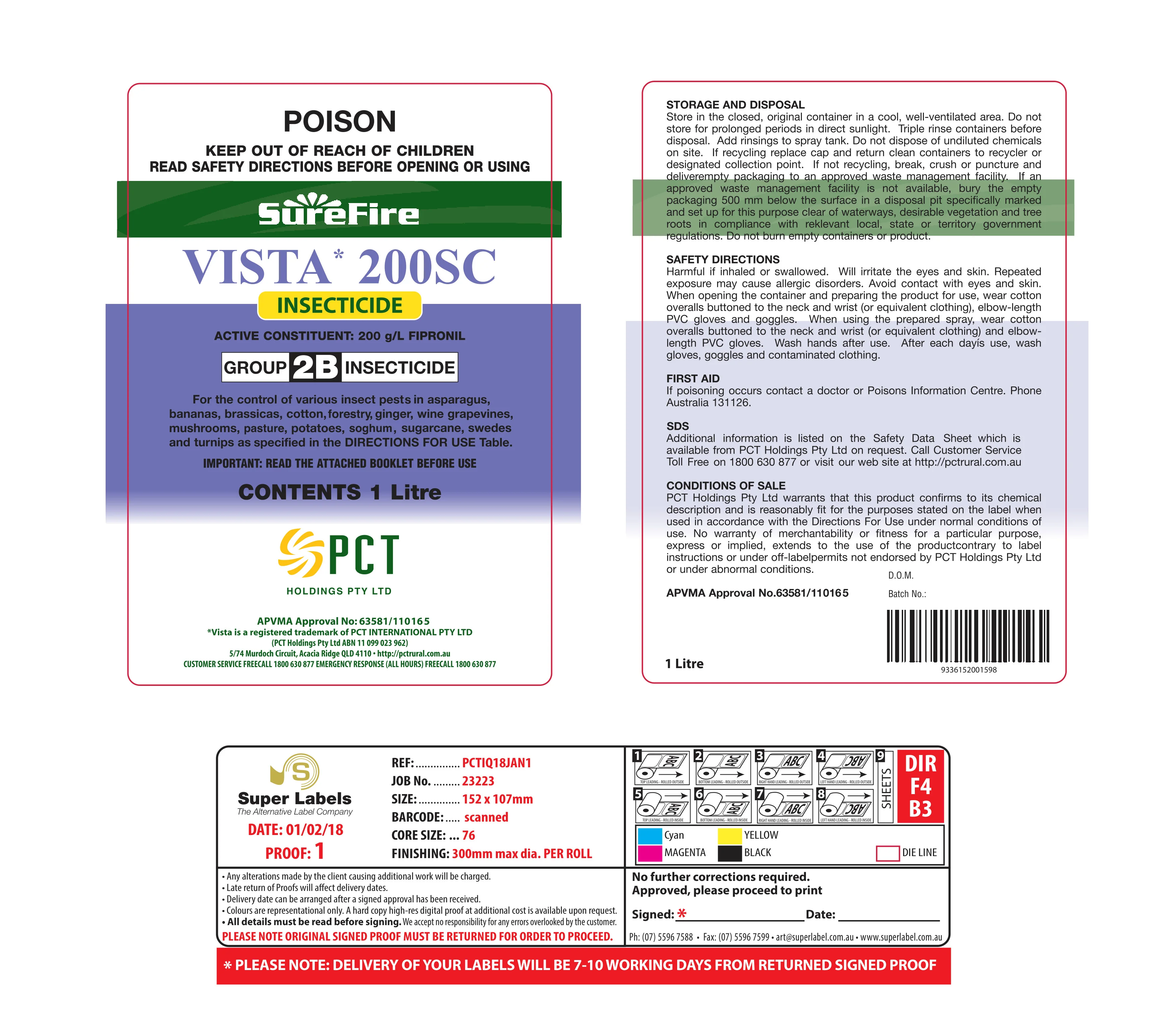 Surefire Vista 200C Insecticide - 200g/L Fipronil - Image 2