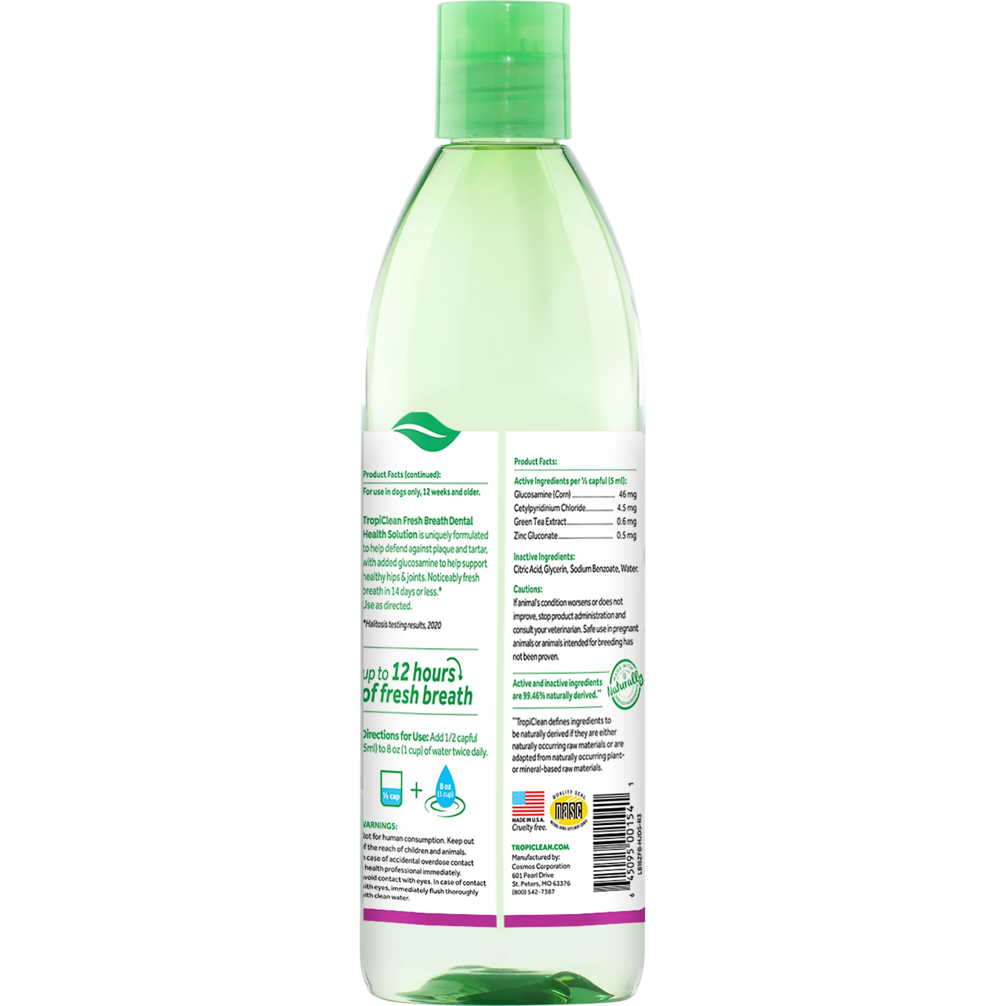 TropiClean Fresh Breath Dental Solution plus Hip and Joint Support - Image 2