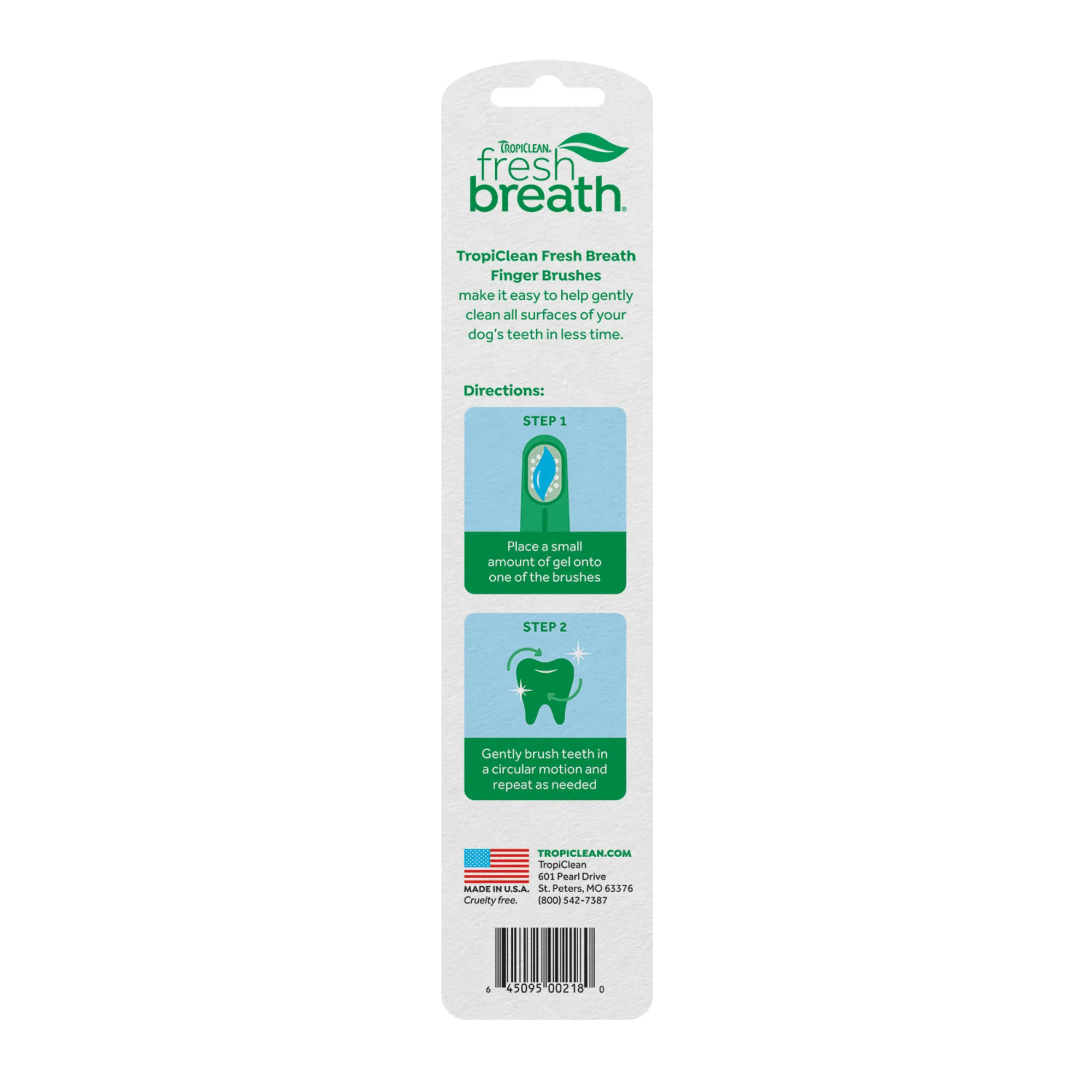 TropiClean Fresh Breath Finger Brushes 2pk - Image 2
