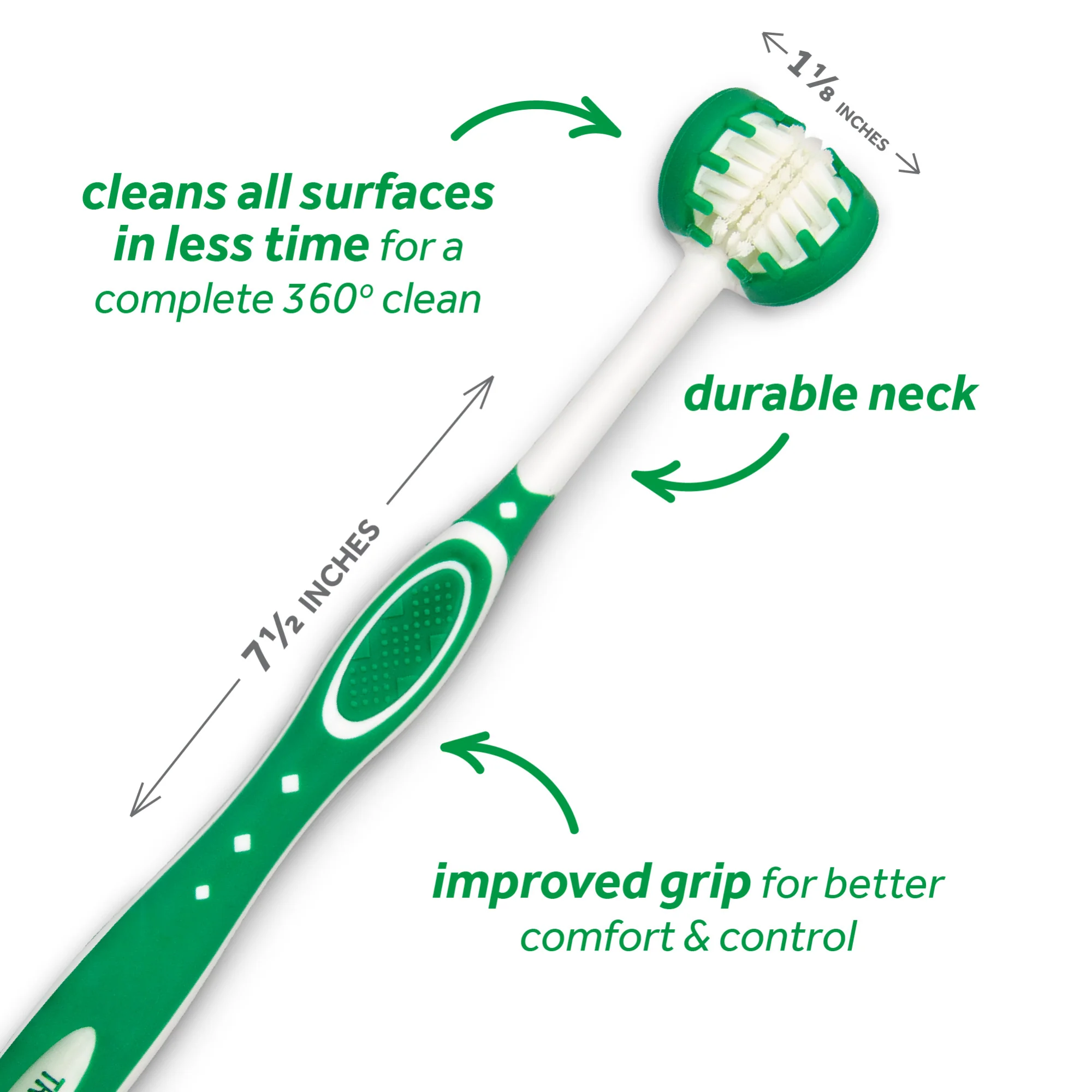 TropiClean Fresh Breath Triple Flex Toothbrush for Large Dogs - Image 3