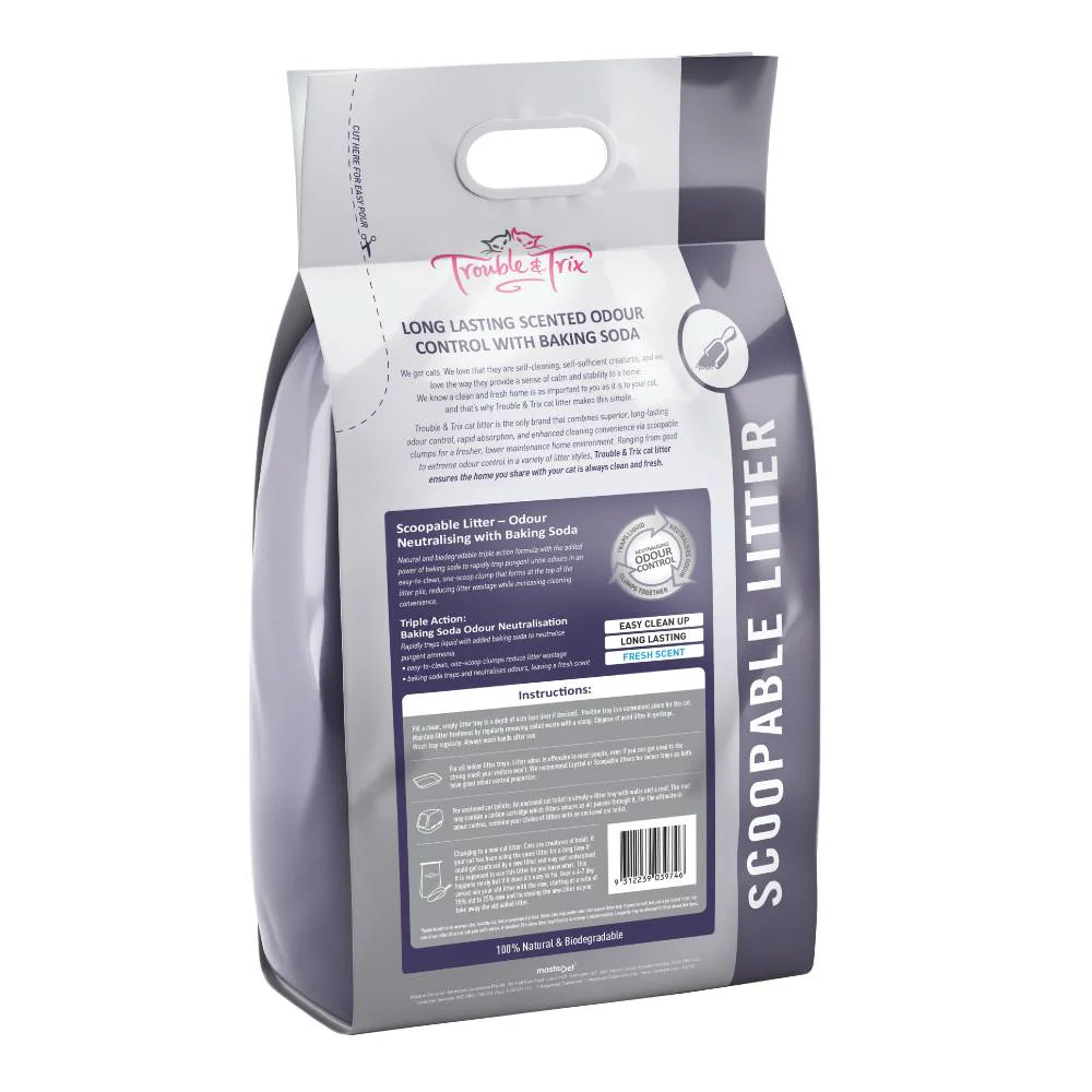 Trouble and Trix Fresh Scent Clumping Cat Litter with Baking Soda - Image 2