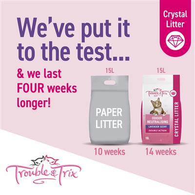 Trouble and Trix Lavender Crystal Cat Litter - Image 4