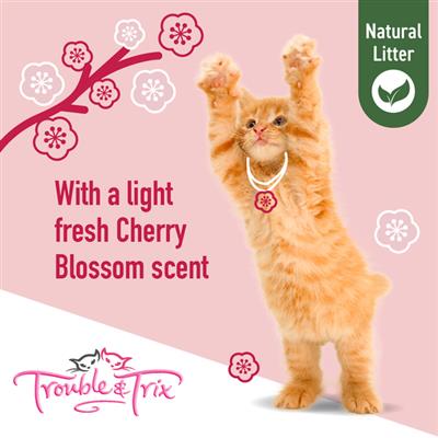 Trouble and Trix Natural Cherry Blossom Cat Litter Pellets - Image 2