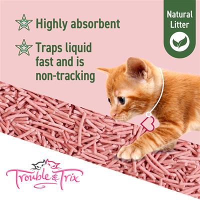 Trouble and Trix Natural Cherry Blossom Cat Litter Pellets - Image 3