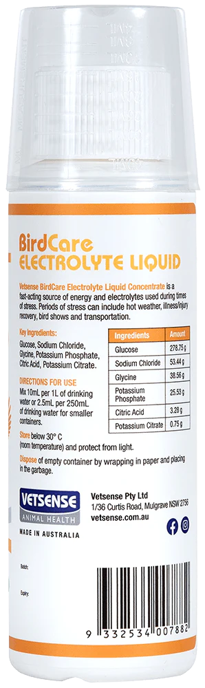 Vetsense Birdcare Electrolyte Liquid - Image 2