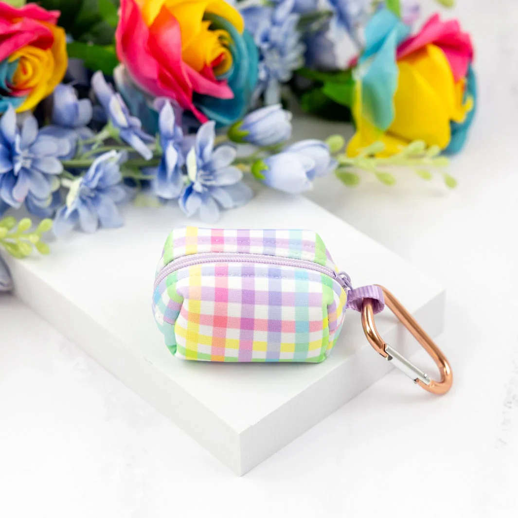 Waste Bag Holder Rainbow Gingham - Image 2