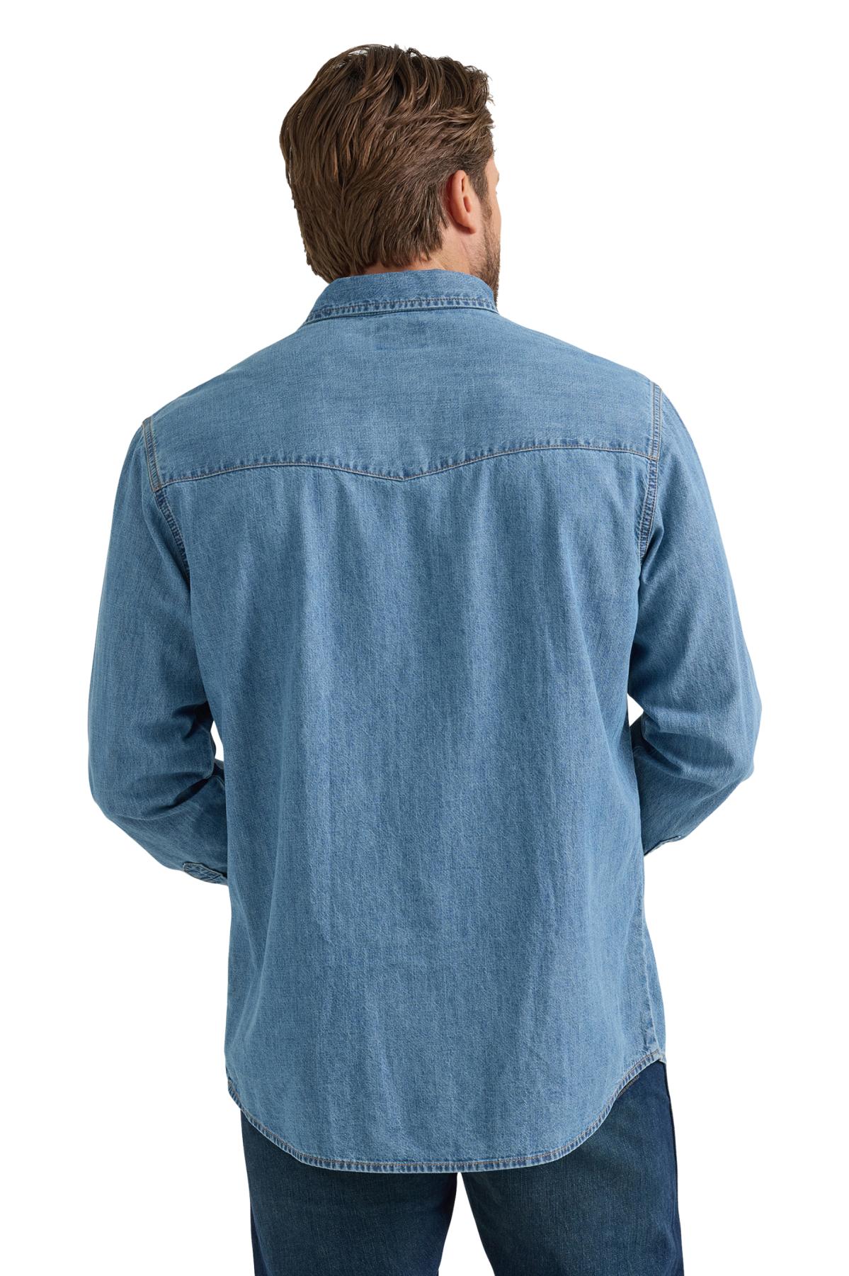 Wrangler Mens Classic Fit Denim Shirt - Image 2