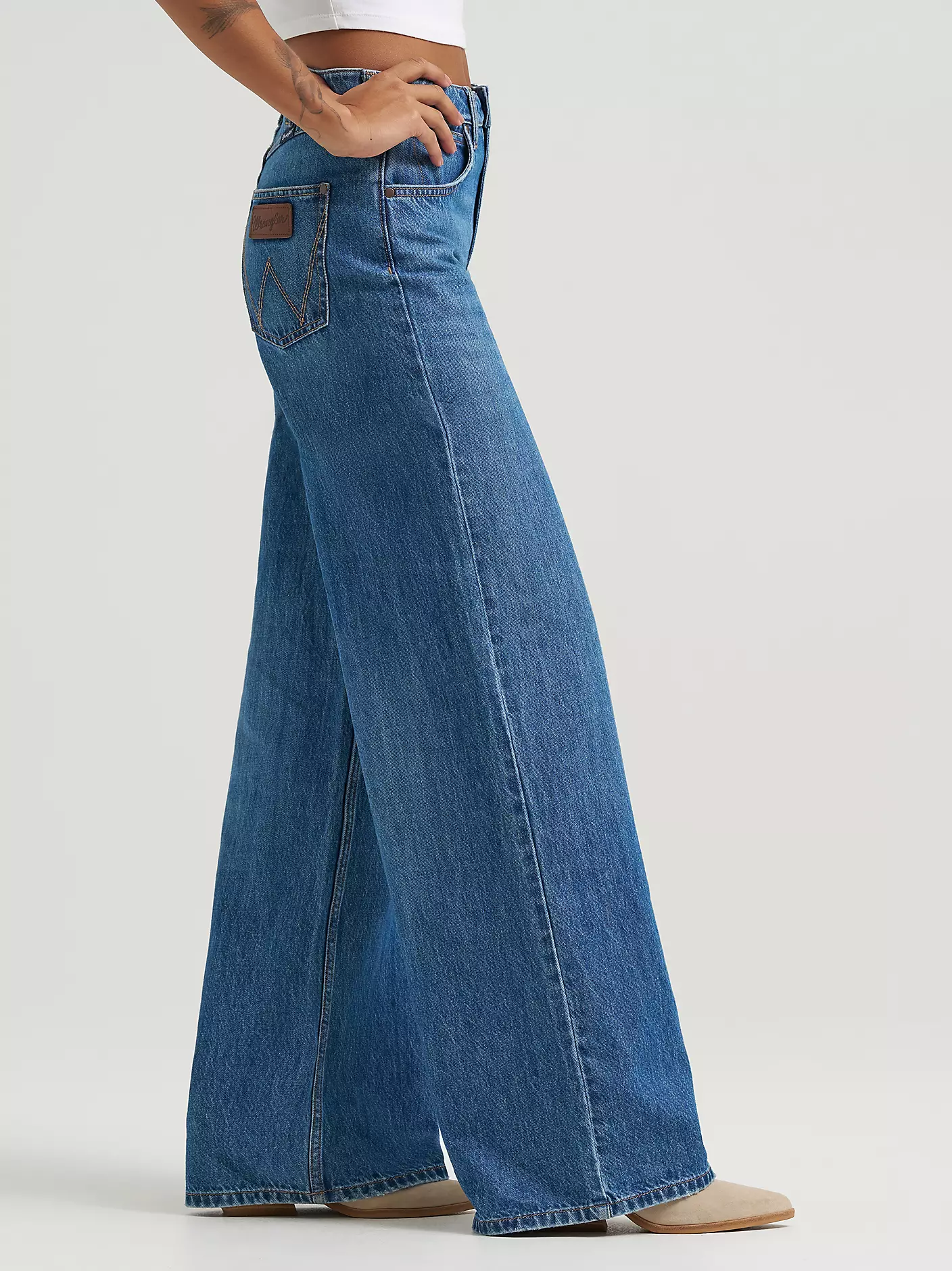 Wrangler Retro Bailey Hi Rise Wide Leg Jean - Image 3