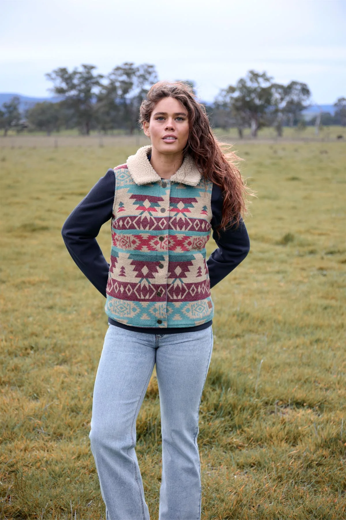 Wrangler Womens Dixie Denim Reversible Vest - Image 2