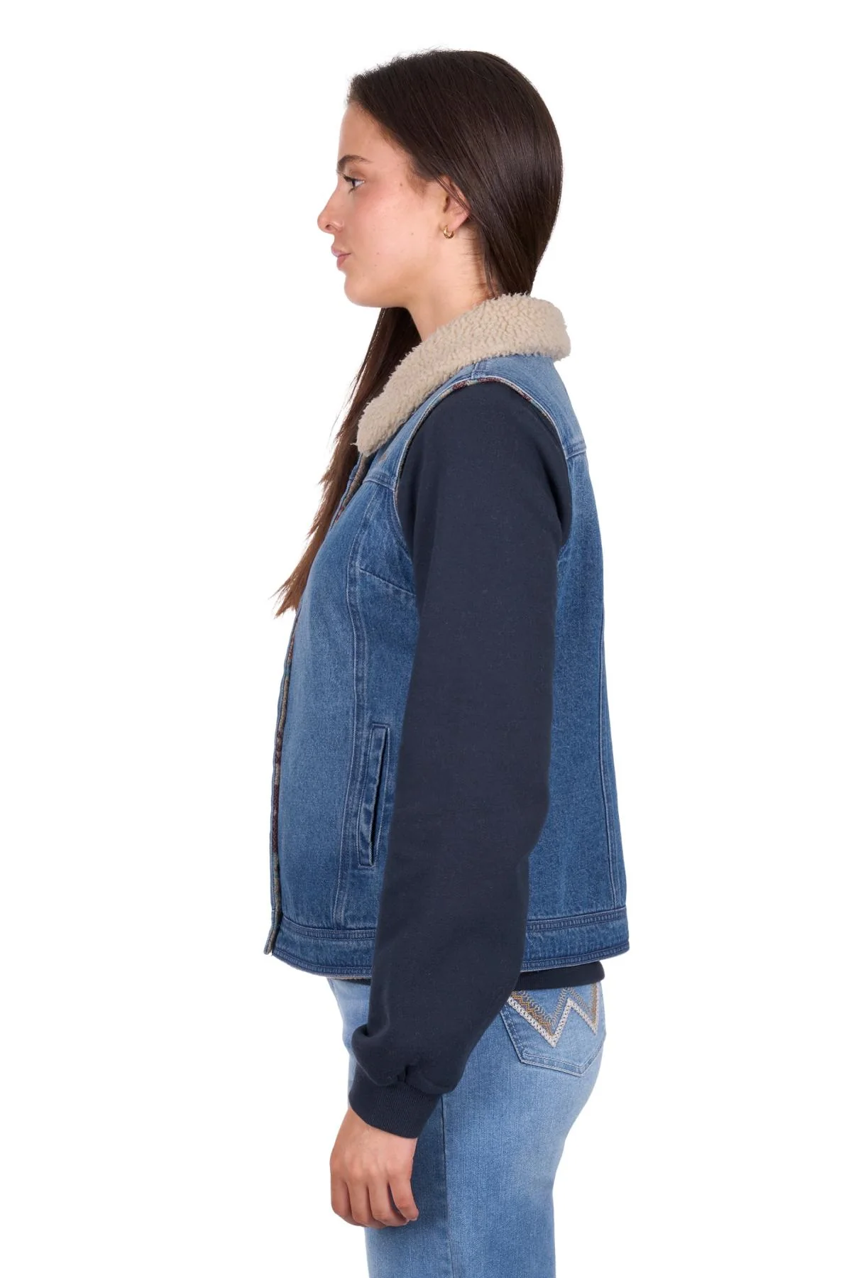Wrangler Womens Dixie Denim Reversible Vest - Image 8