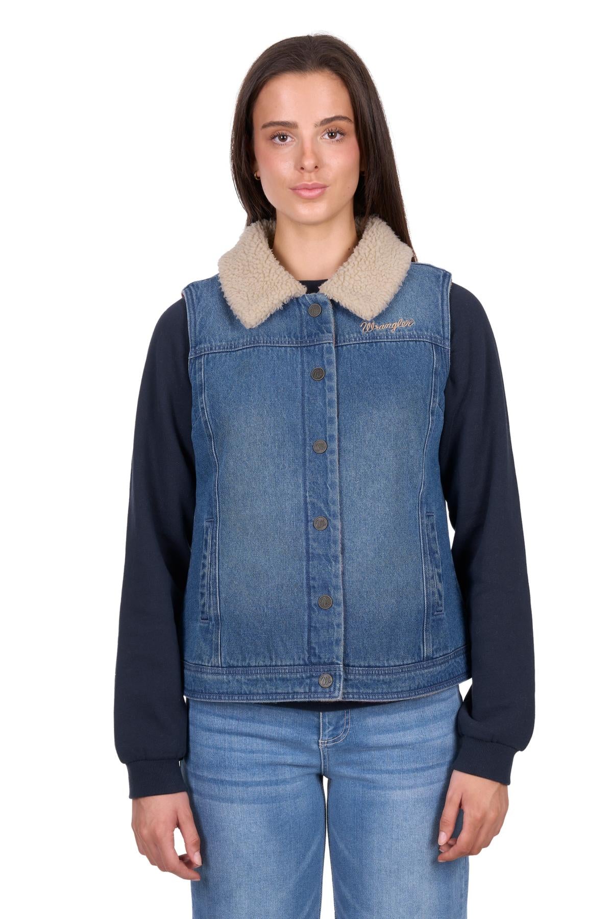 Wrangler Womens Dixie Denim Reversible Vest - Image 9