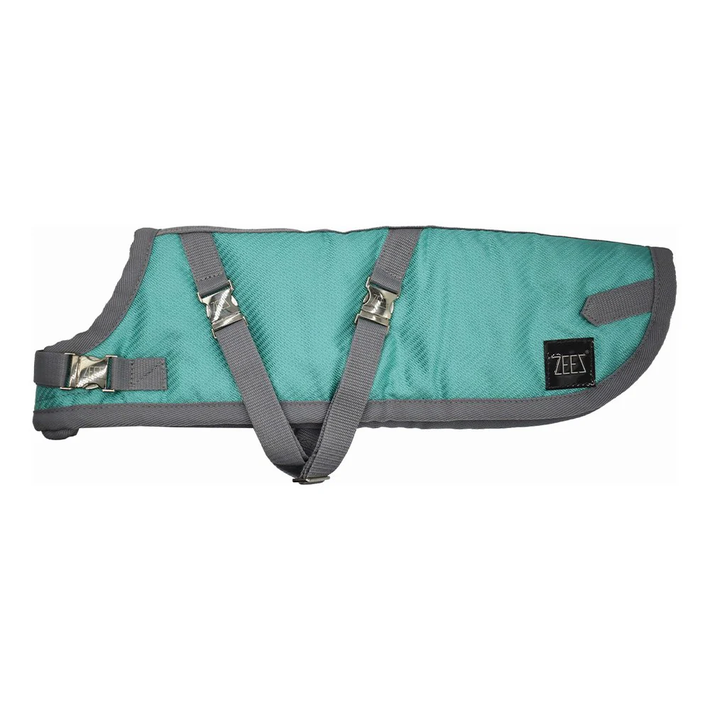 ZEEZ Supreme Dachshund Dog Coat - Mint/Grey - Image 2